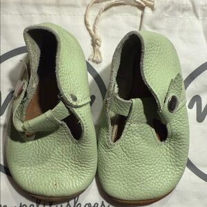 Soft Green Kids Moccasins
